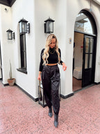 Siyah Saten Pantolon